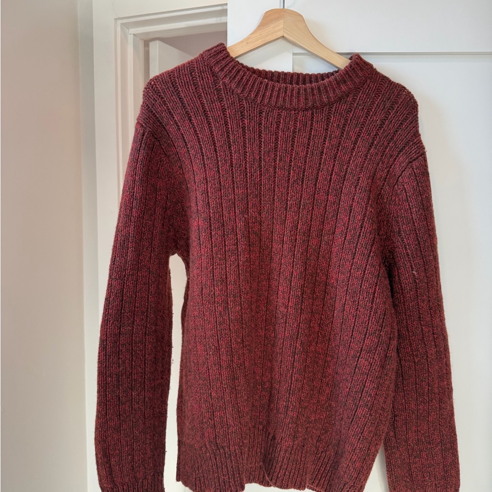 L.L. Bean Maroon Ribbed Sweater